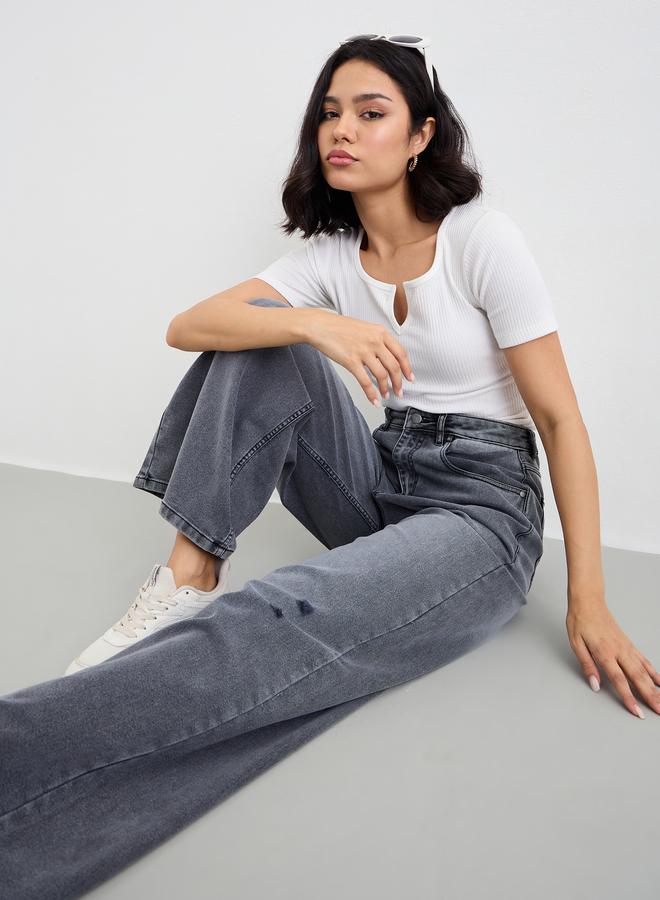 ستايلي جينز بأرجل واسعة - Image 4